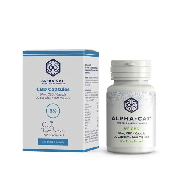Boite 20 Capsules CBD 30mg à spectre large AlphaCat