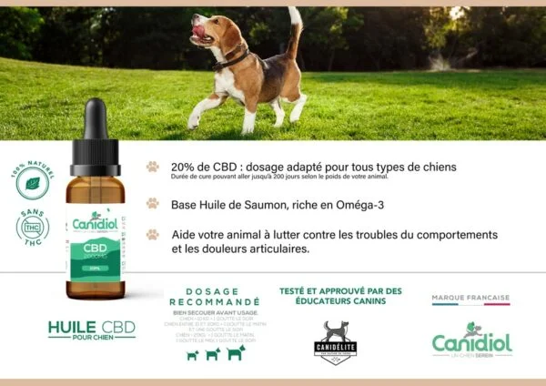 Huile CBD 20% Chien Canidiol® 10ml