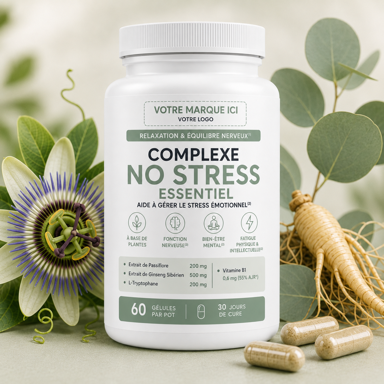complexe stress marque blanche gélules