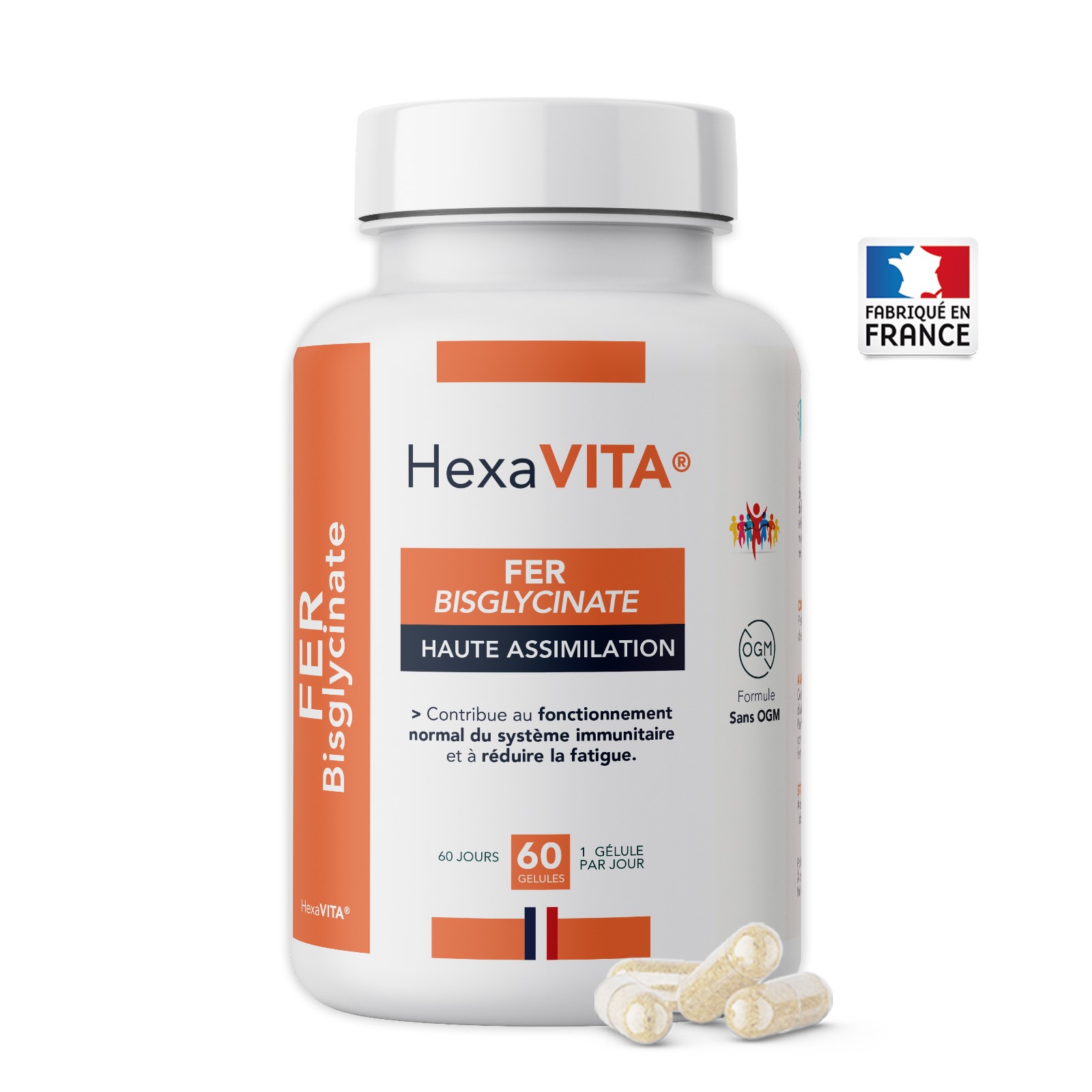complément alimentaire fer bisglycinate gelules Hexa3