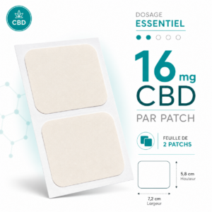 feuille de 2 patchs CBD 16mg marque blanche