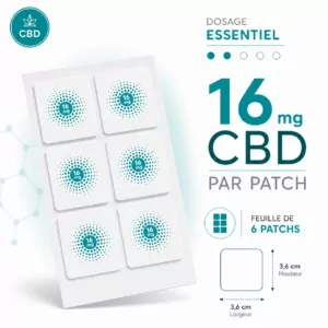Patchs CBD 16mg Format Carré Marque Blanche