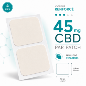 feuille de 2 patchs CBD 45mg marque blanche