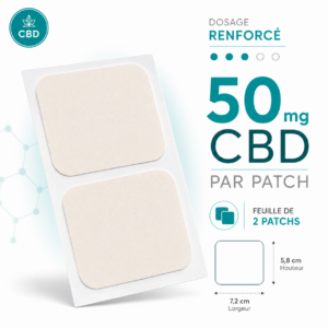 feuille de 2 patchs CBD 50mg