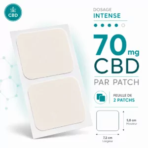 Patchs CBD 70mg Marque Blanche