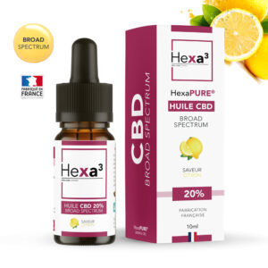 Huile CBD 20% Broad Spectrum Citron 10ml Hexa3