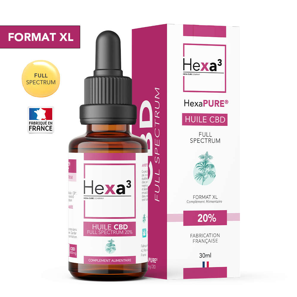 huile cbd 20% Full Spectrum format XL 30ml Hexa3