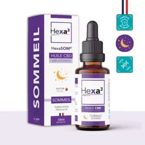 Huile CBD Mélatonine Sommeil 10ml HexaSOM®