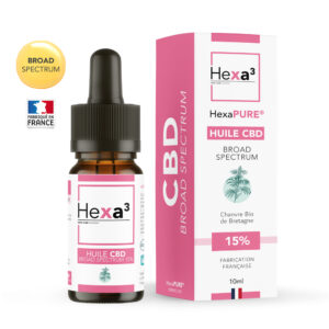 Huile CBD 15% Broad Spectrum Chanvre Bio 10ml HexaPURE®