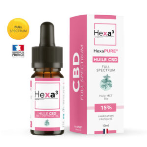 Huile CBD 15% Full Spectrum MCT Bio 10ml HexaPURE®