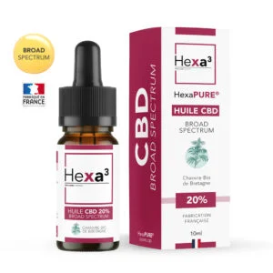 Huile CBD 20% Broad Spectrum Chanvre Bio 10ml HexaPURE®