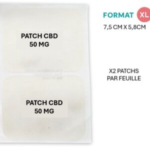 feuille de 2 patchs CBD 50mg
