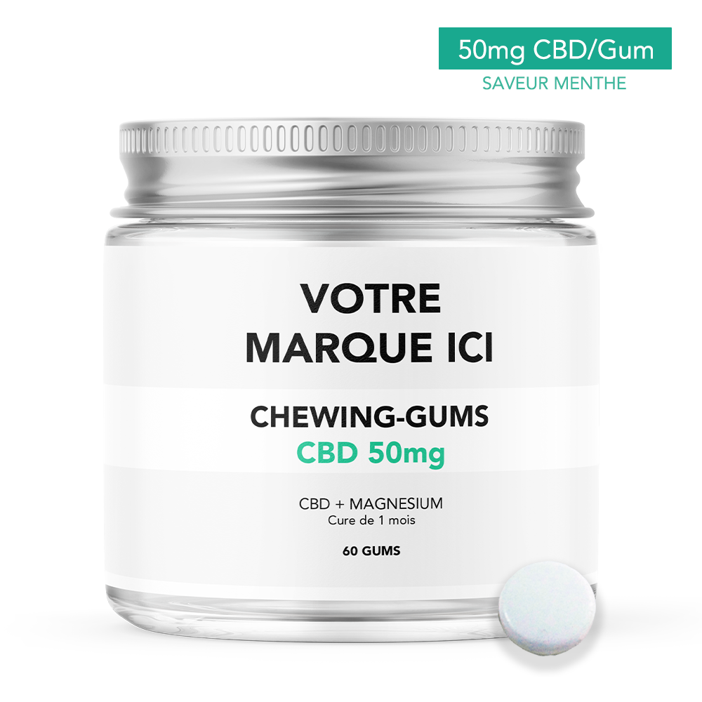 chewing-gums cbd marque blanche white label grossiste cbd hexa3