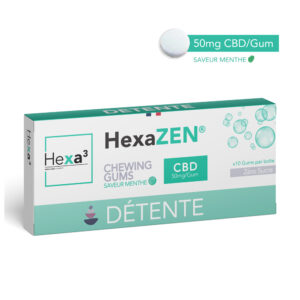 fournisseur Chewing-Gums CBD 50mg x 60 Saveur Menthe HexaZEN® Hexa3 marque cbd pour professionnels