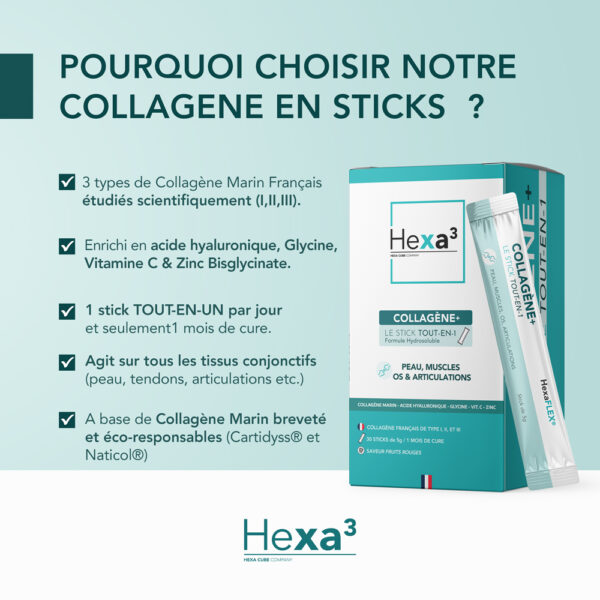 Collagène + Boite de 30 sticks HexaFLEX Hexa3 – Image 3