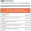 Composition lipides control 60 gélules