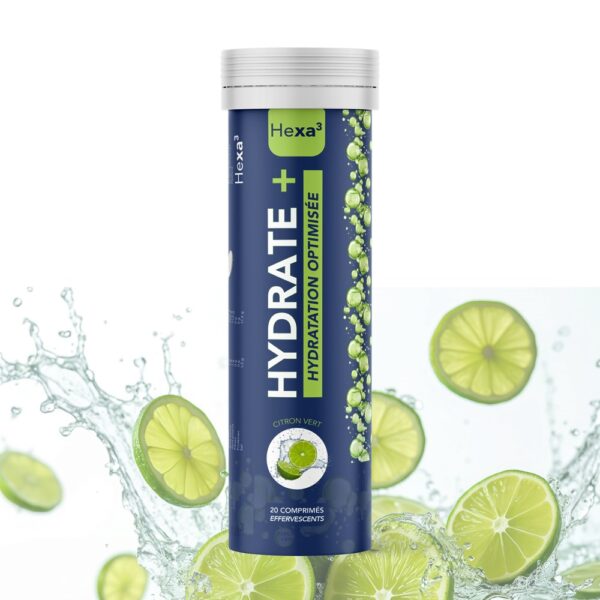 Electrolytes effervescentes tube de 20 tablettes saveur citron Hexa3 – Image 2