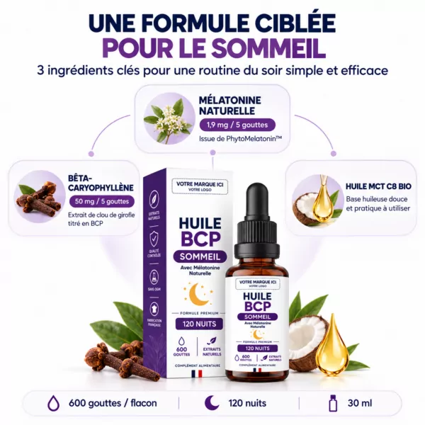 Huile BCP Sommeil 30ml Marque Blanche
