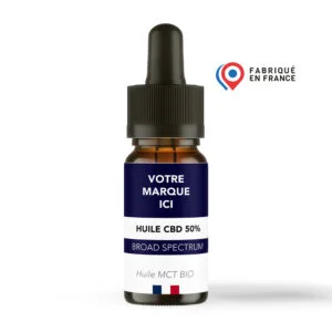 Huile CBD 50% Broad Spectrum 10ml Marque Blanche