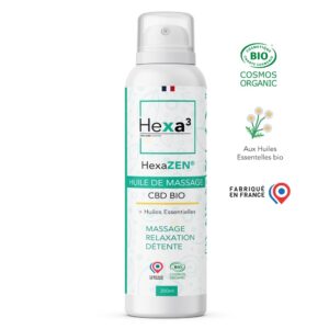 Huile de massage CBD 1000mg 200ml HexaZEN