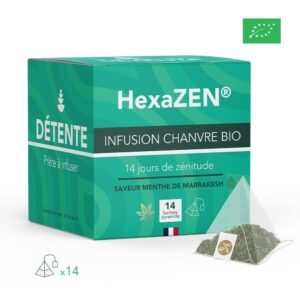 Infusion Chanvre Bio 20% Menthe 14 sachets HexaZEN®