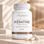 Pot de 60 gélules de kératine KerPep® pour cheveux en Marque Blanche