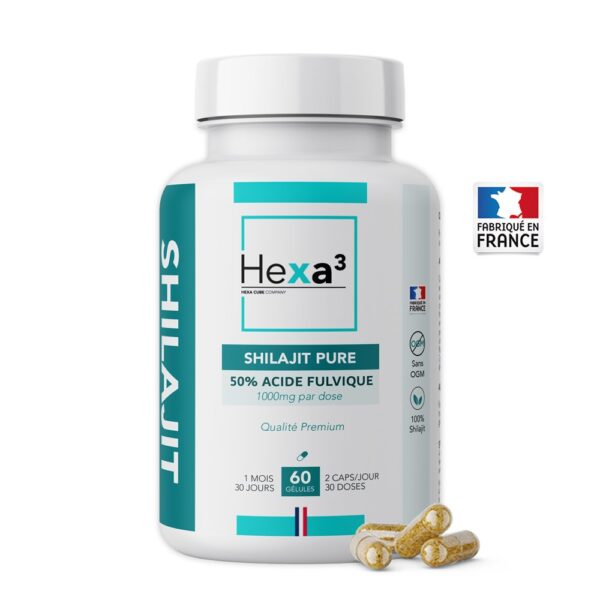 Shilajit en pilulier de 60 gélules