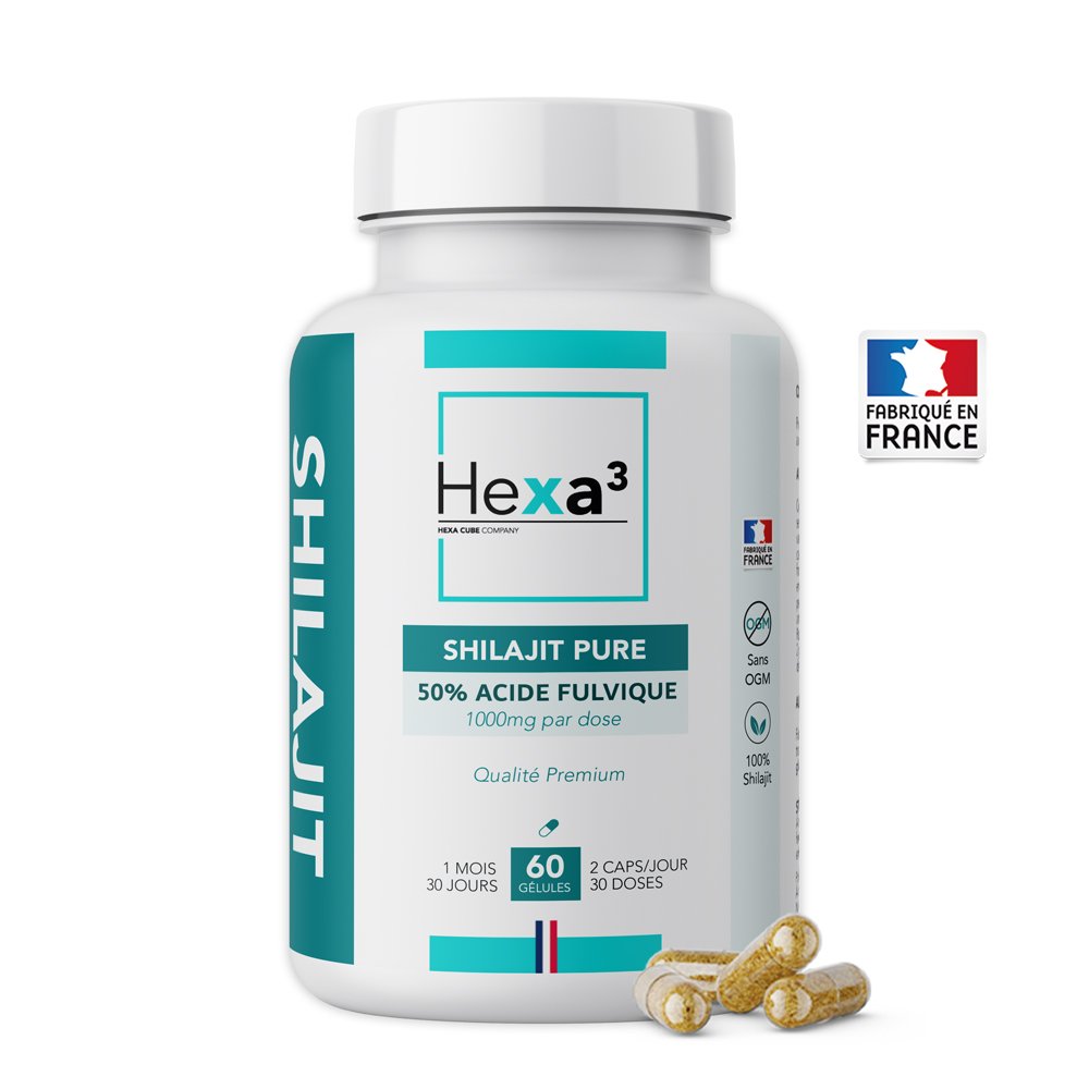 Shilajit en pilulier de 60 gélules
