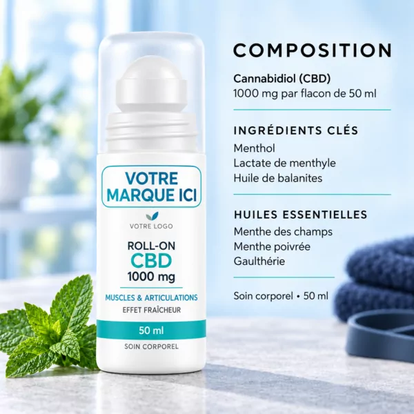 Roll-on CBD 1000mg Marque Blanche