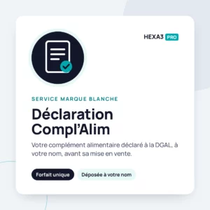 Déclaration Complément Alimentaire DGAL