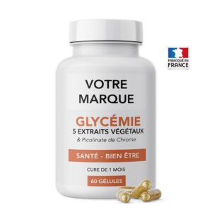 pilulier 60 gelules avec extrait végétaux pour aider à la régulation de la glycémie