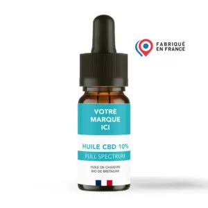 Huile CBD 10% Full Spectrum Chanvre Bio 10ml Marque Blanche